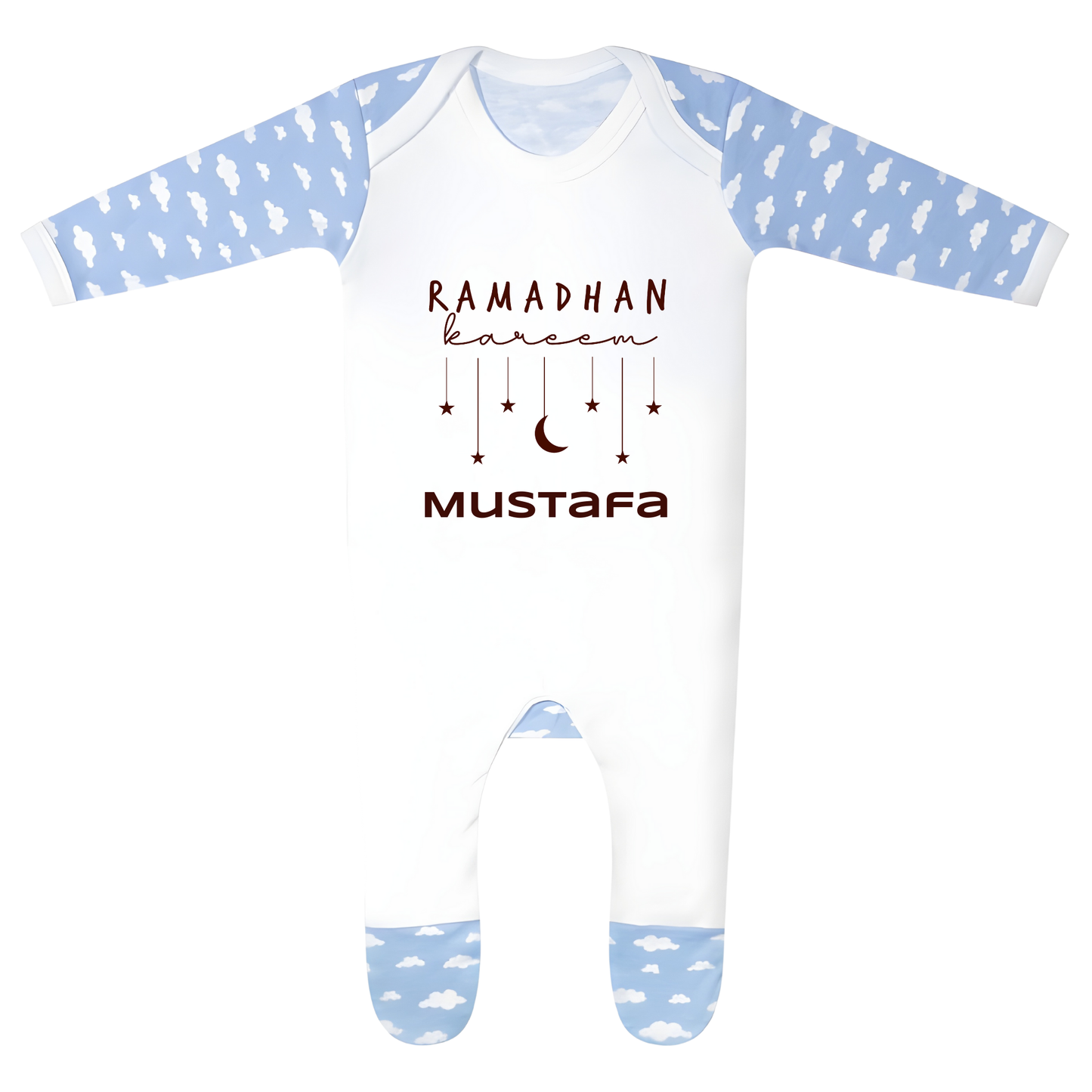 Classic Baby Cloud Sleepsuit - Ramadan Star