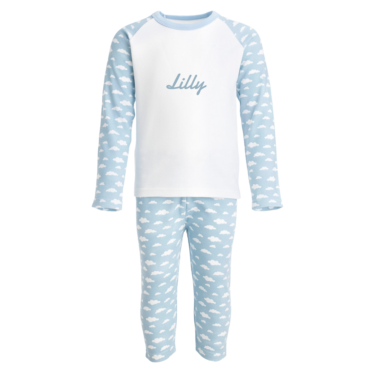 Personalised Baby & Kids Pyjamas - Cloud Print