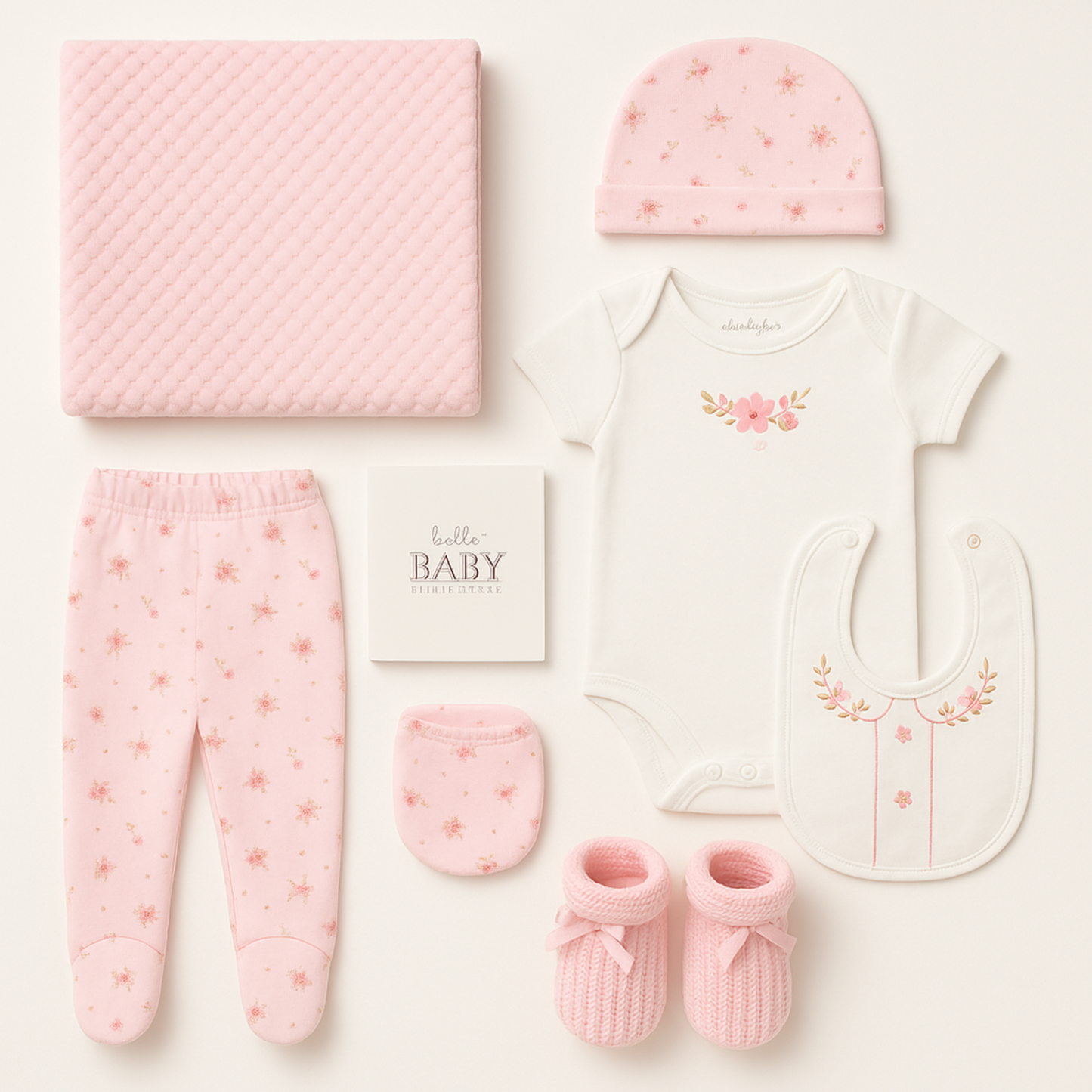 Baby Girl Floral 6 Piece Gift Set