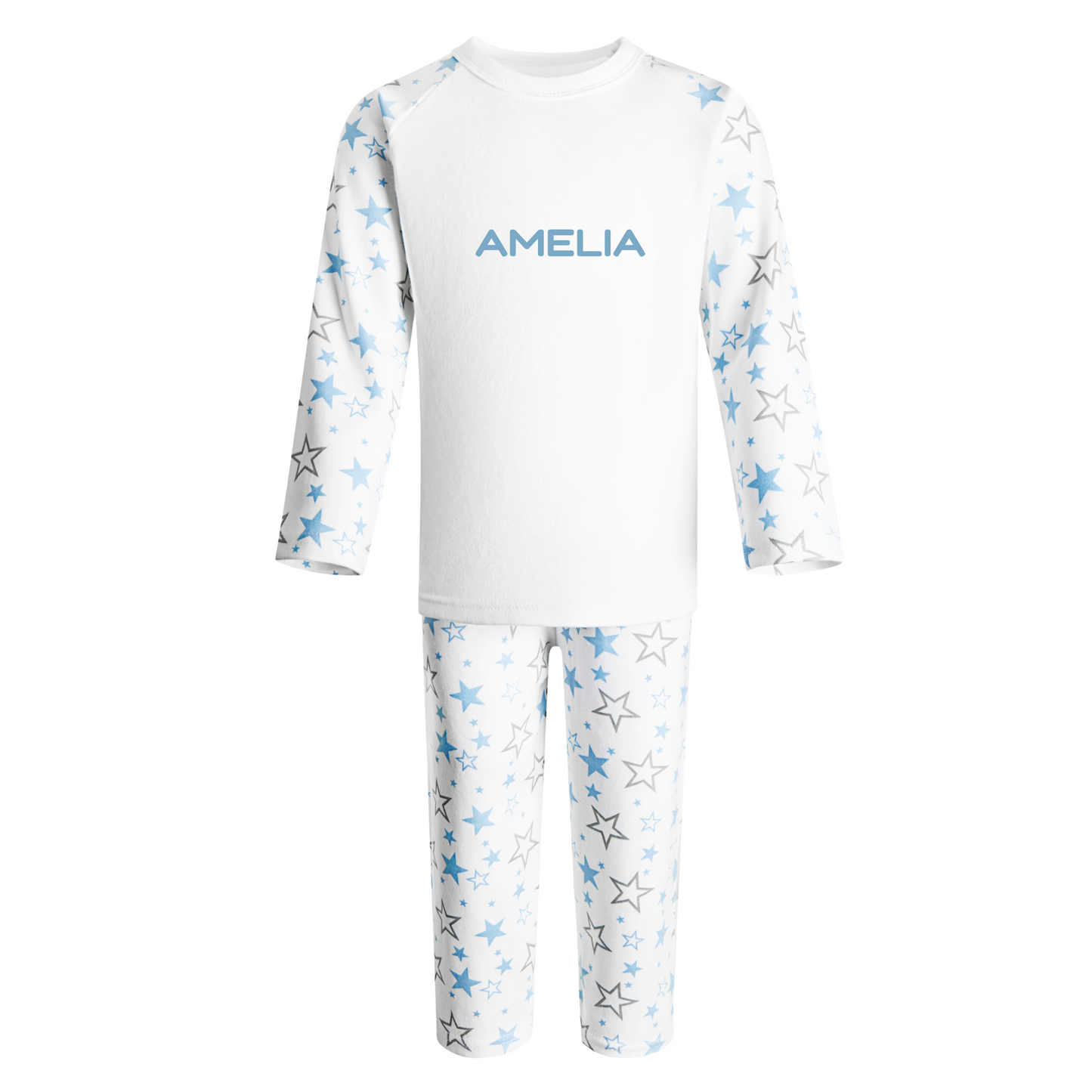 Personalised Baby & Kids Pyjamas - Star Print
