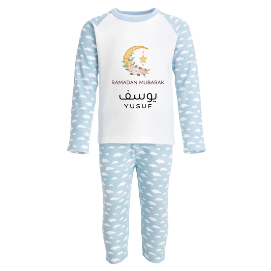 Personalised Baby & Kids Pyjamas – Ramadan Floral Moon