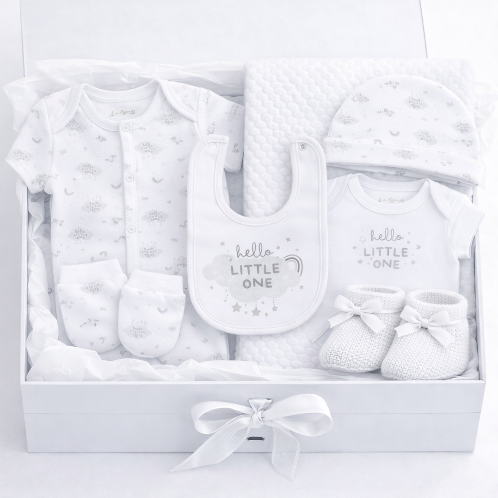 Baby Neutral Hello Little One - 7 Piece Gift Set
