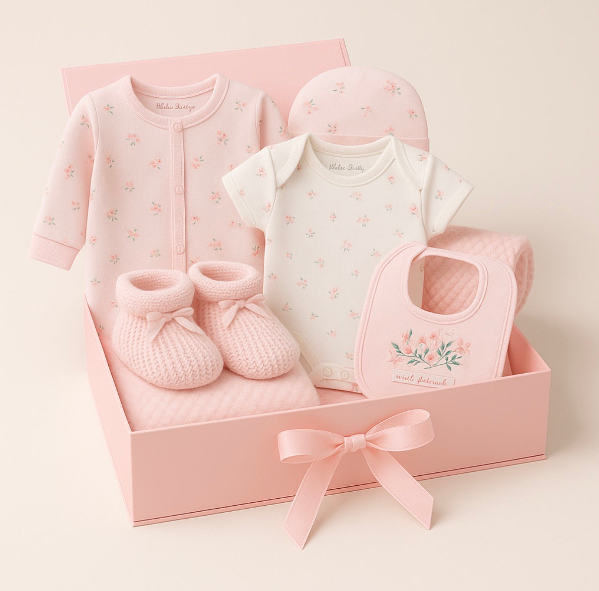 Baby Girls Wild Flower 7 Piece Gift Set