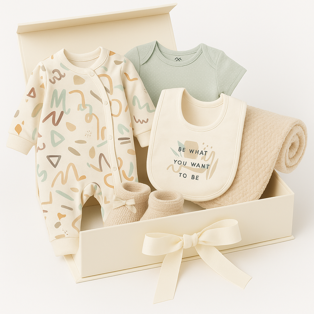 Baby Neutral Be What You Want To Be 5 Piece Gift Set