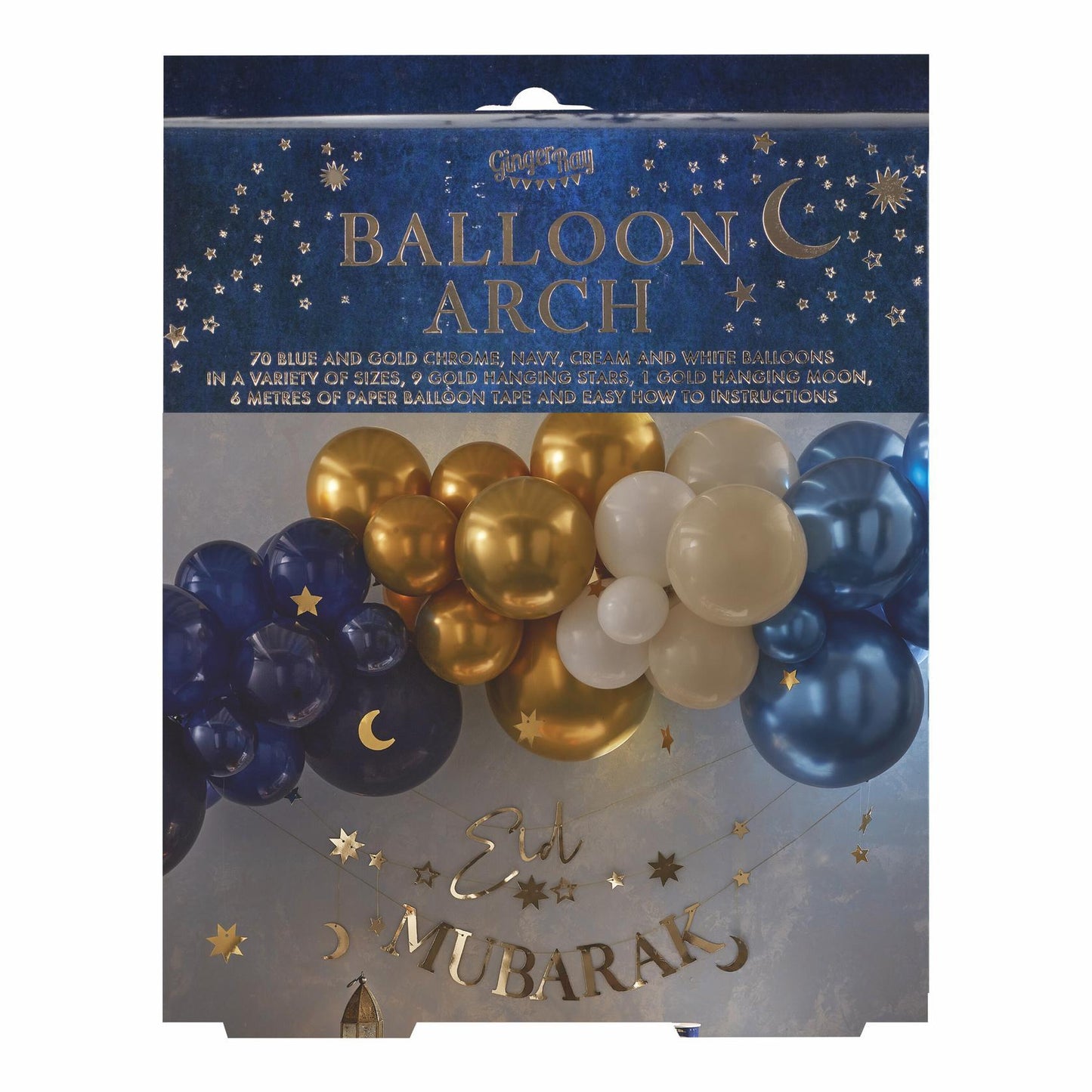 Navy, Gold & Cream Balloon Arch Kit