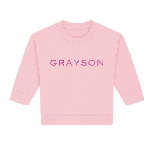 Personalised GOTS Organic Baby Sweatshirt