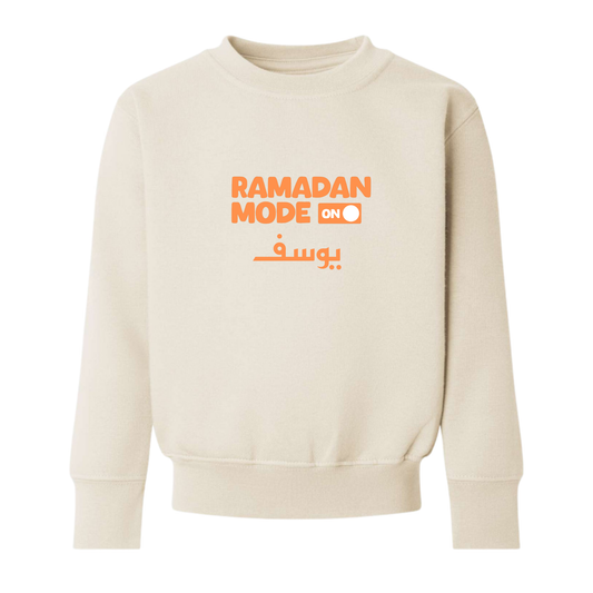 Personalised Ramadan Baby & Kids Sweatshirt – Ramadan Mode On