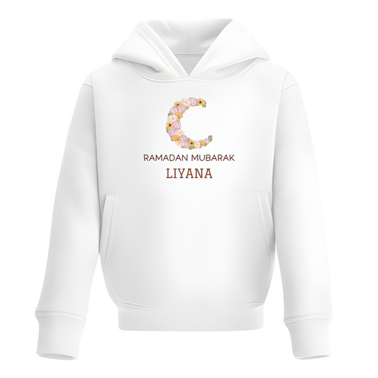 Personalised Baby & Kids Hoodie – Ramadan Floral Moon