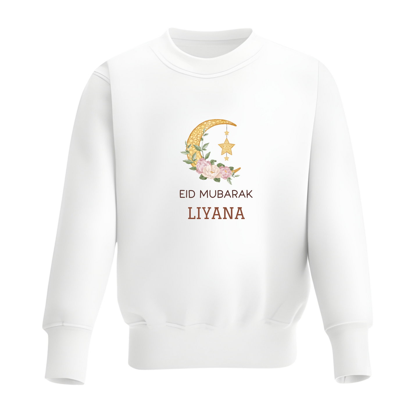Personalised Eid Baby & Kids Sweatshirt - Floral Moon