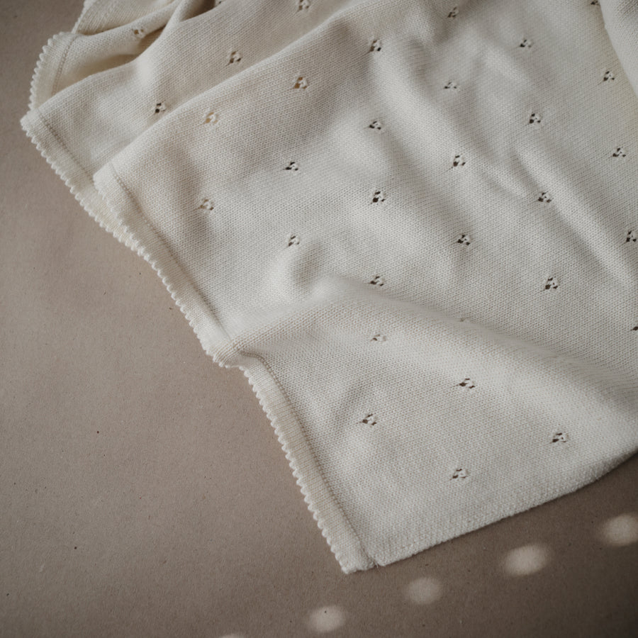 Mushie Organic Knitted Baby Blanket