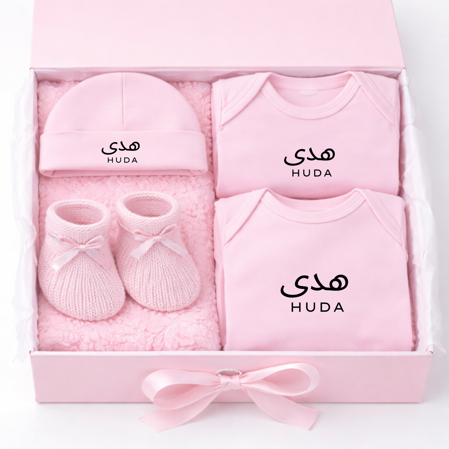 Personalised Baby Girls 5 Piece Gift Set