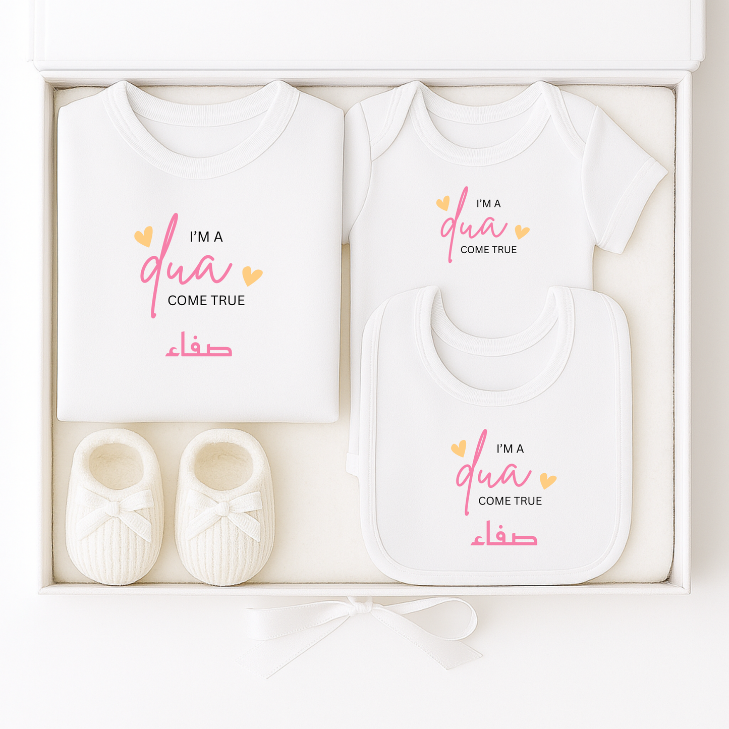 Personalised Baby Girls 4 Piece Gift Set - Dua Come True
