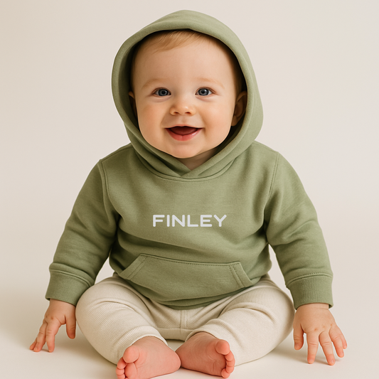 Personalised Organic Baby Hoodie