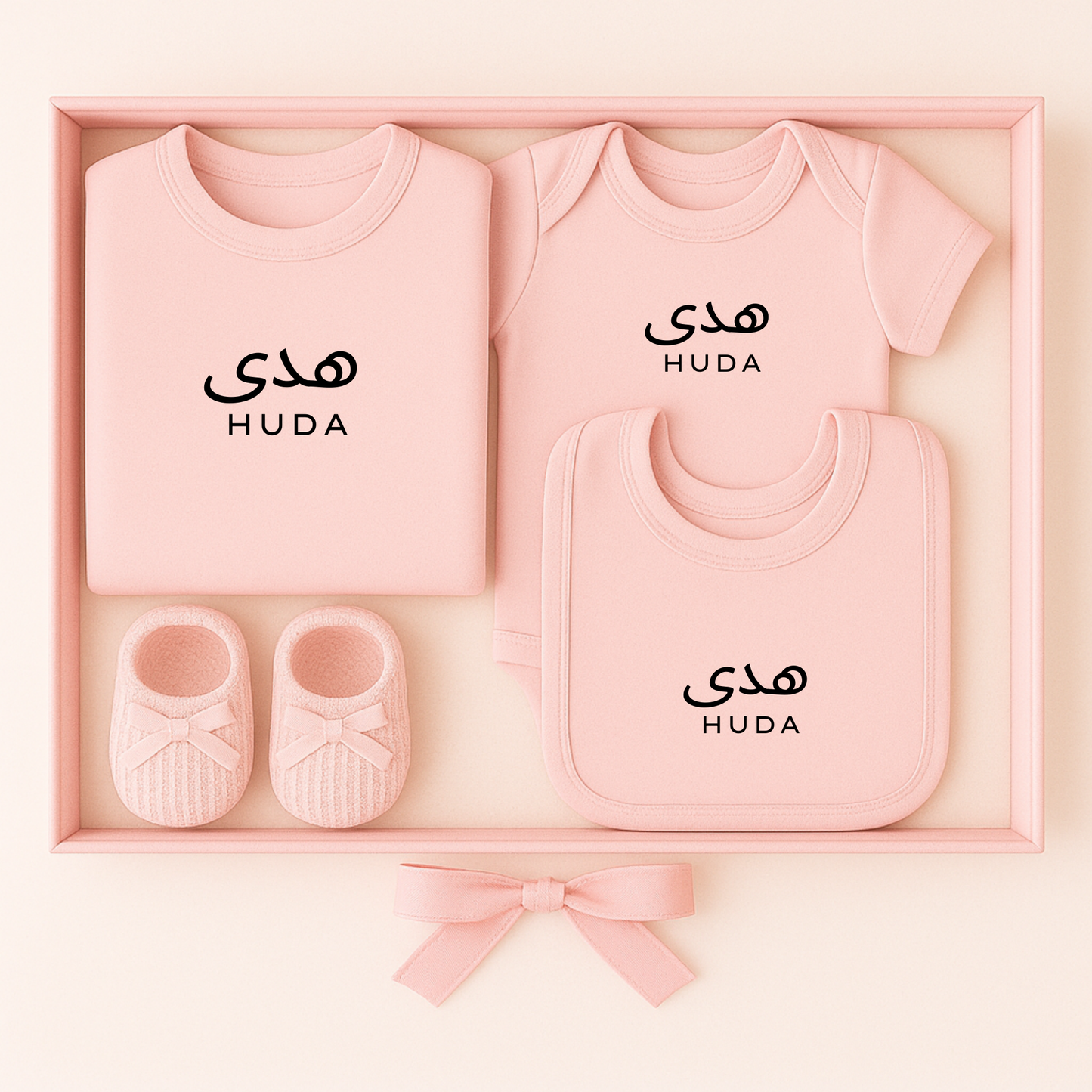 Personalised Baby Girls 4 Piece Gift Set