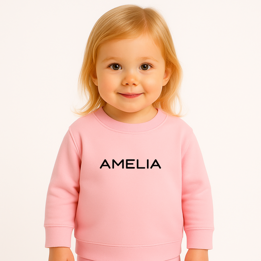 Personalised GOTS Organic Baby Sweatshirt