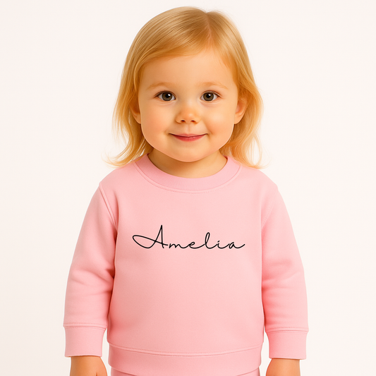Personalised GOTS Organic Baby Sweatshirt