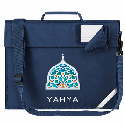 Personalised Madressah Book Bag with Strap - Mosaic Dome