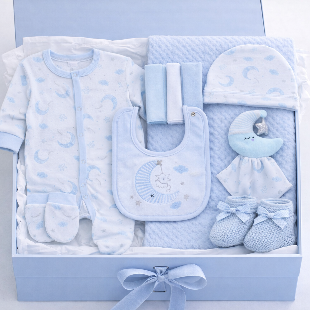 Baby Boys Moon 6 Piece Gift Set