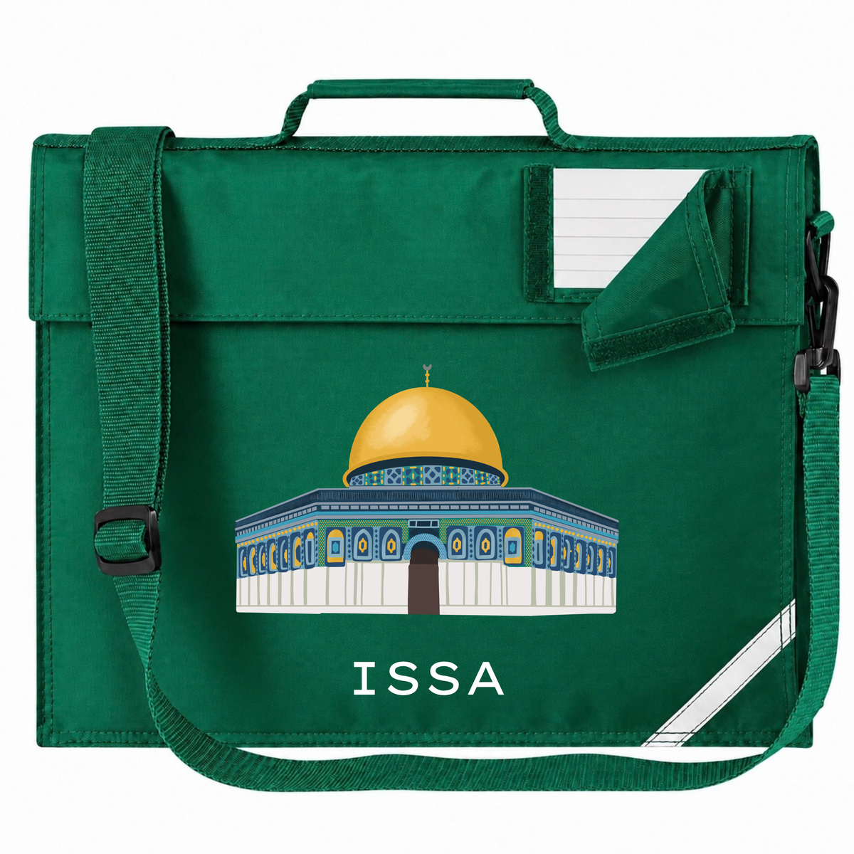 Personalised Madressah Book Bag with Strap - Dome of the Rock