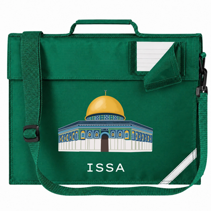 Personalised Madressah Book Bag with Strap - Dome of the Rock