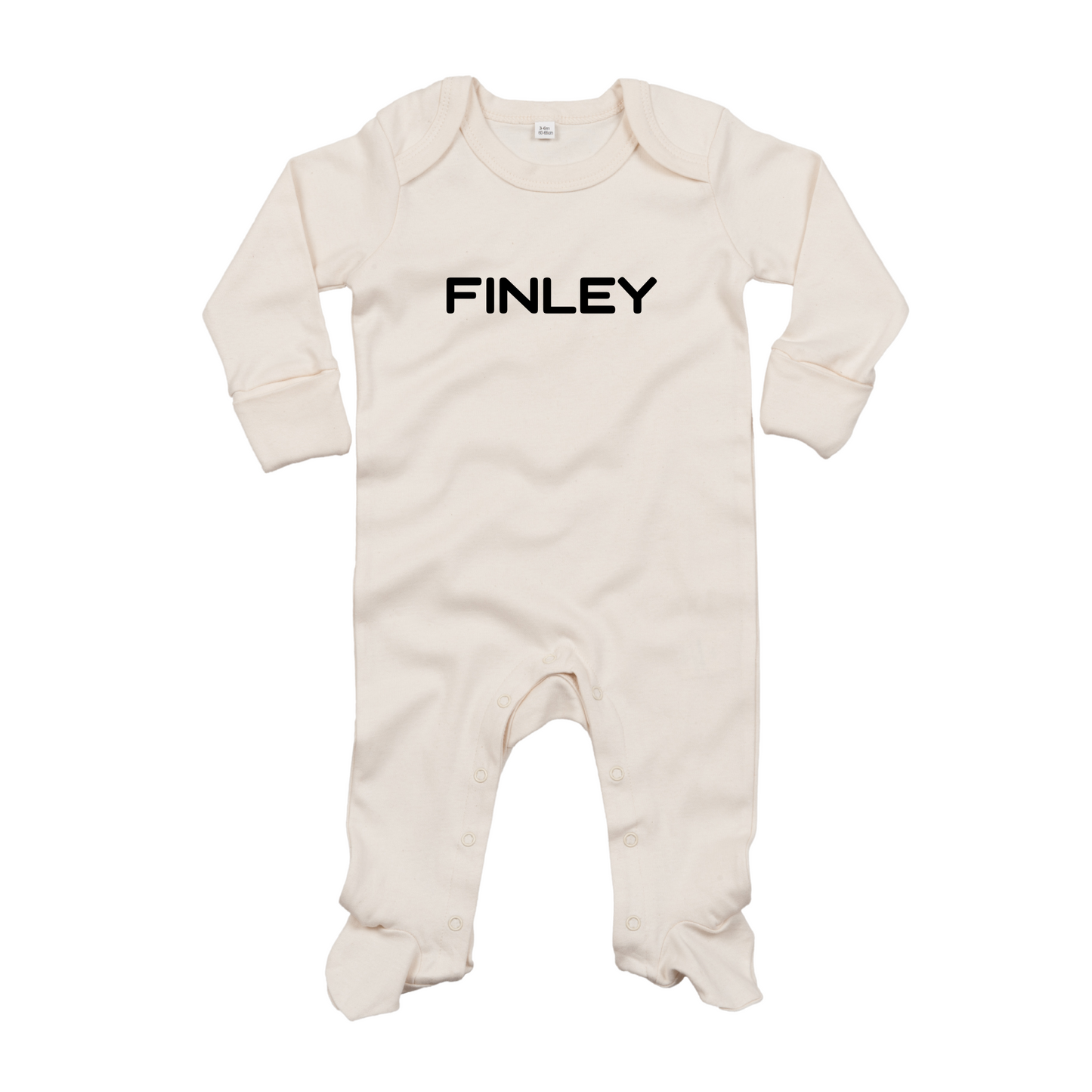 Personalised Organic Baby Sleepsuit