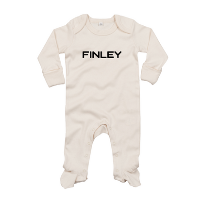 Personalised Organic Baby Sleepsuit