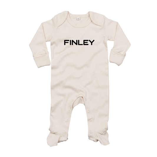 Personalised Organic Baby Sleepsuit