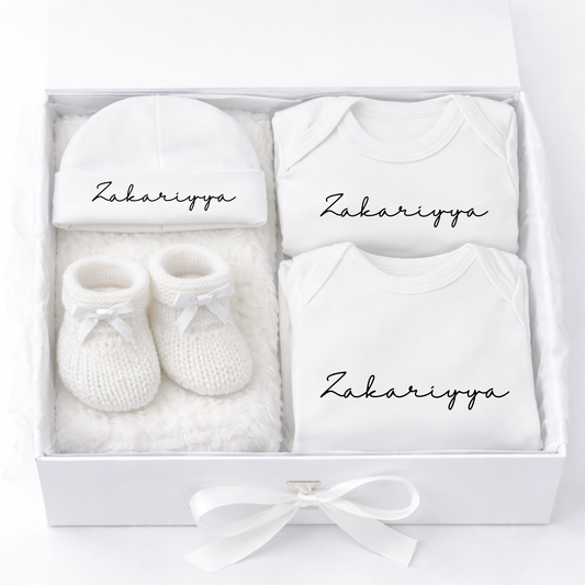 Personalised Baby Boys 5 Piece Gift Set