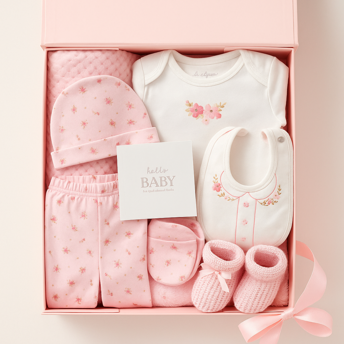 Baby Girl Floral 6 Piece Gift Set