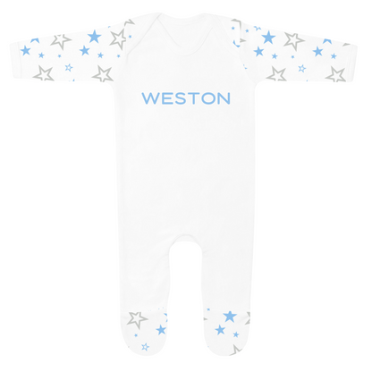 Personalised Baby Rompersuit – Star Print