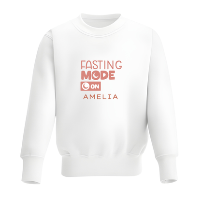 Personalised Ramadan Baby & Kids Sweatshirt – Fasting Mode On