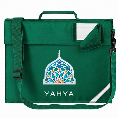 Personalised Madressah Book Bag with Strap - Mosaic Dome