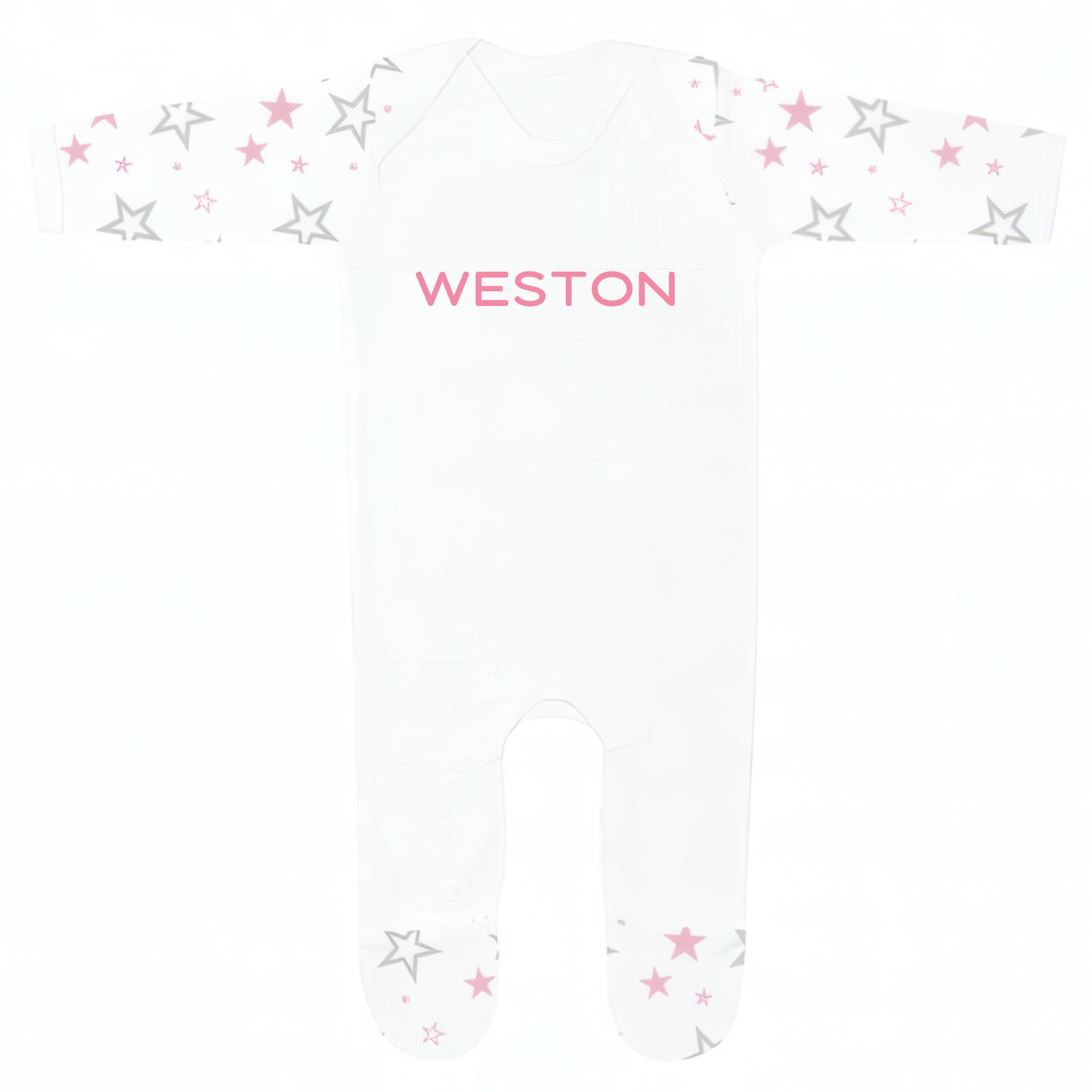 Personalised Baby Rompersuit – Star Print