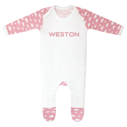 Personalised Baby Rompersuit – Cloud Print