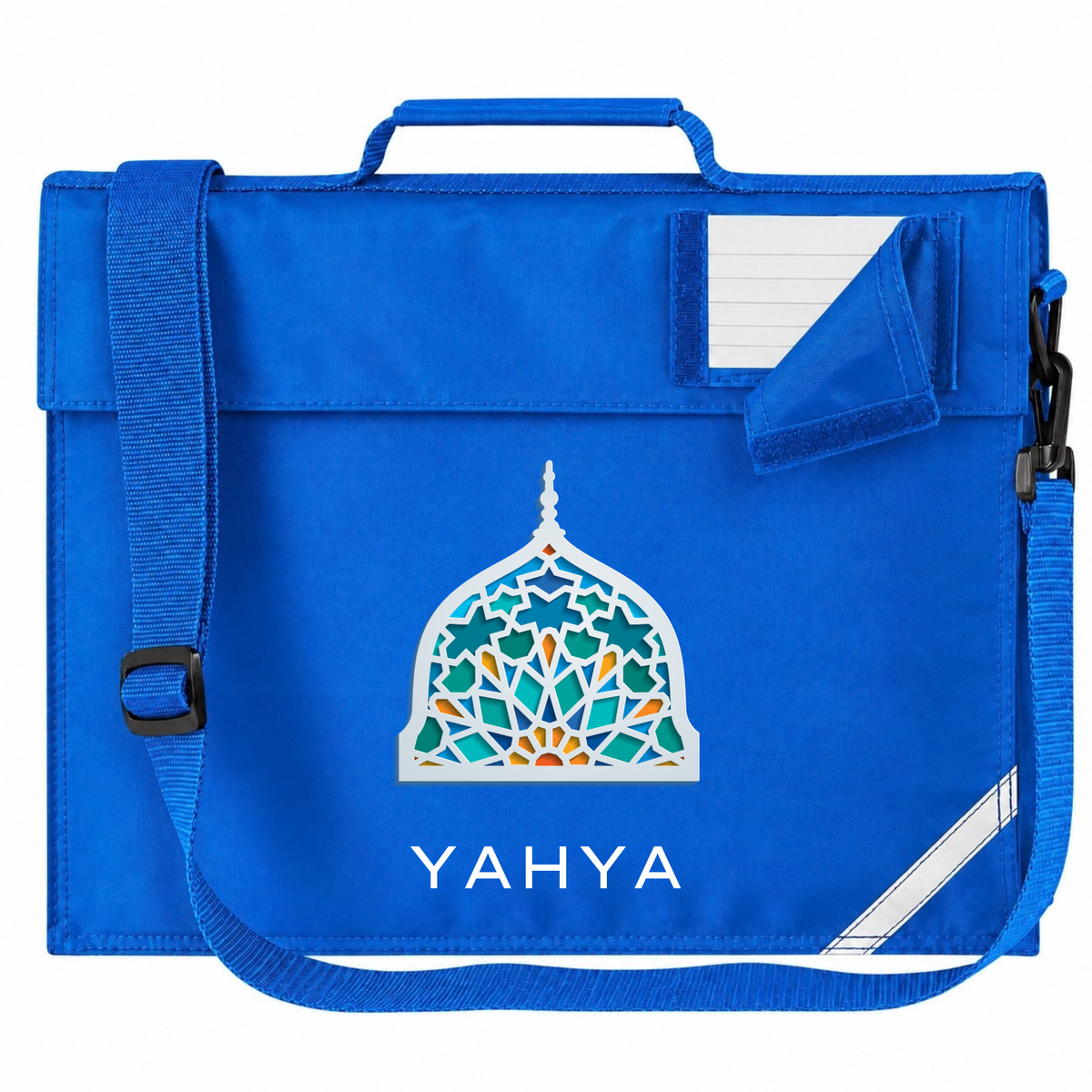 Personalised Madressah Book Bag with Strap - Mosaic Dome