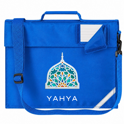 Personalised Madressah Book Bag with Strap - Mosaic Dome