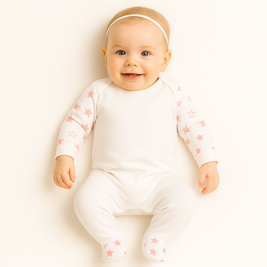 Personalised Baby Rompersuit – Star Print