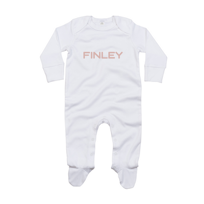Personalised Organic Baby Sleepsuit