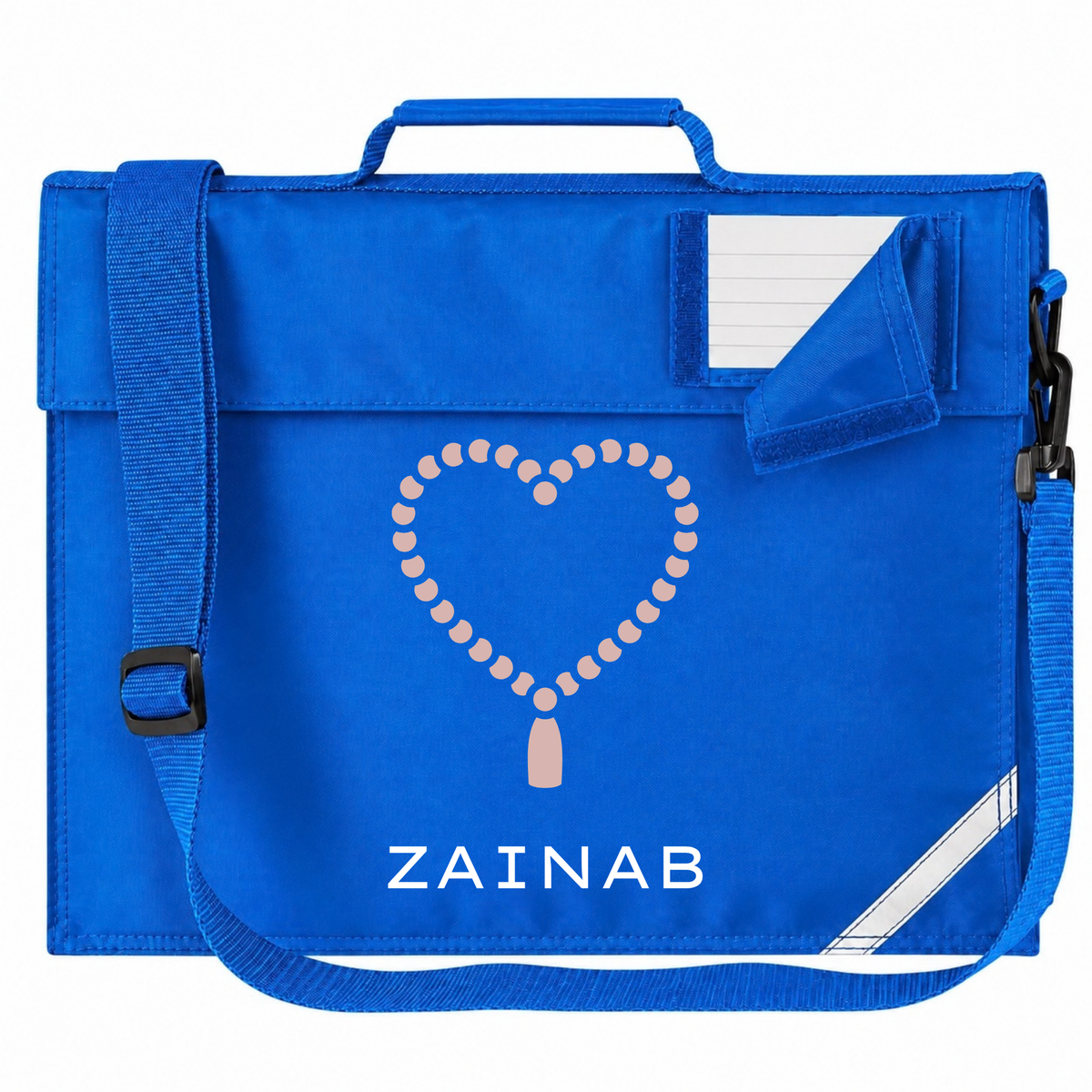 Personalised Madressah Book Bag with Strap - Tasbeeh Heart