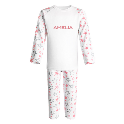 Personalised Baby & Kids Pyjamas - Star Print
