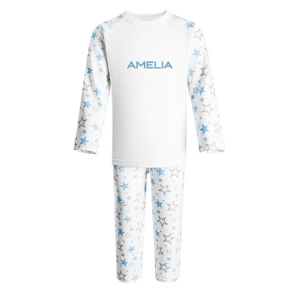 Personalised Baby & Kids Pyjamas - Star Print
