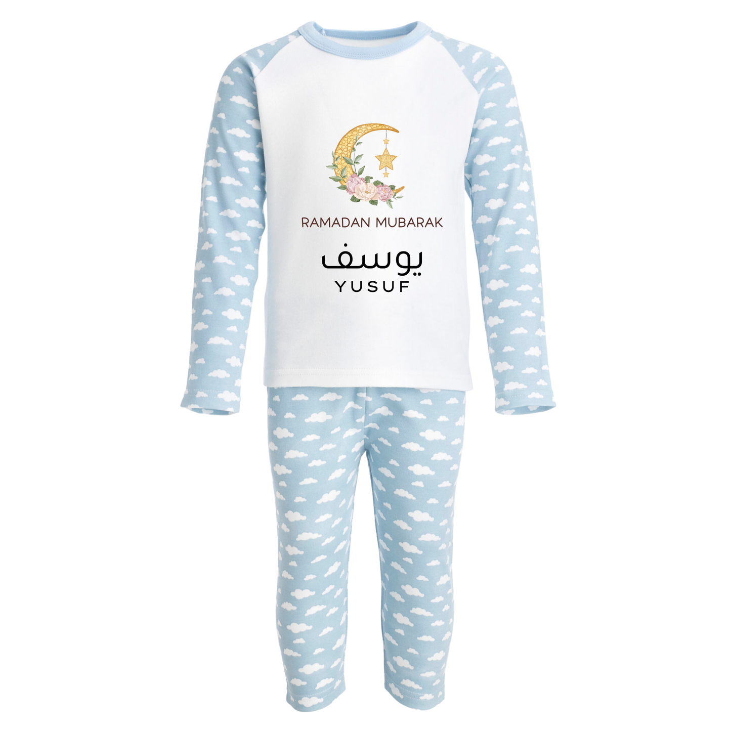 Personalised Baby & Kids Pyjamas – Ramadan Floral Moon