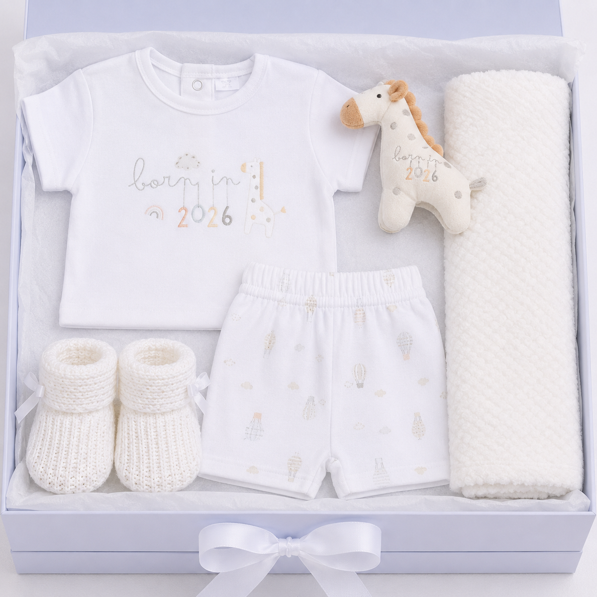 Baby Neutral Born In 2026 5 Piece Gift Set