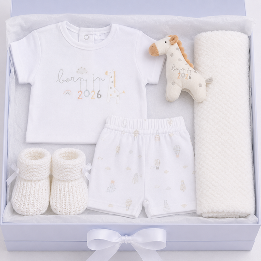 Baby Neutral Born In 2026 5 Piece Gift Set