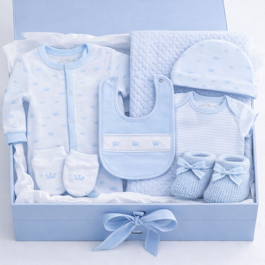 Baby Boys Crown Little Star 7 Piece Gift Set