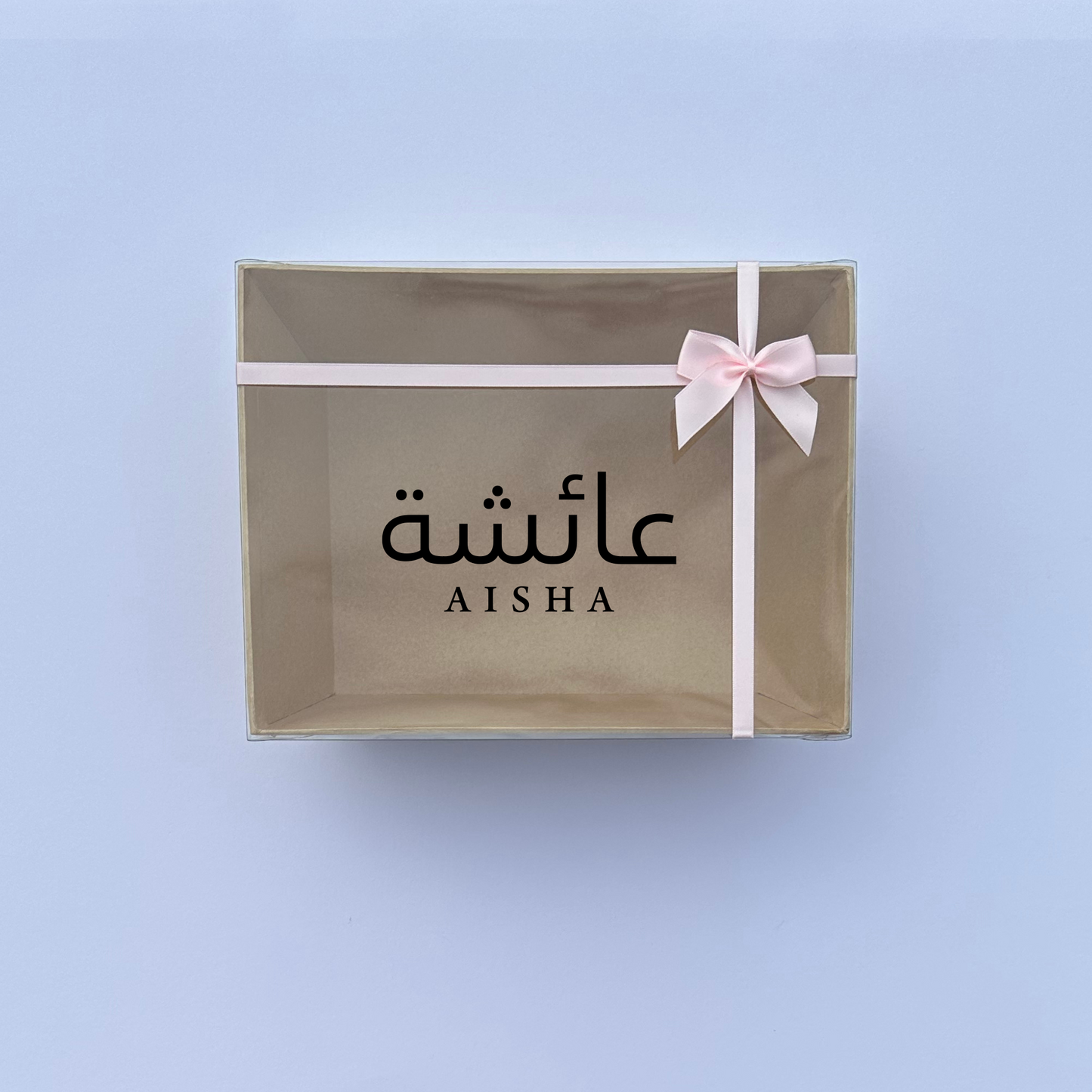 Personalised Hamper Gift Box with Clear Lid
