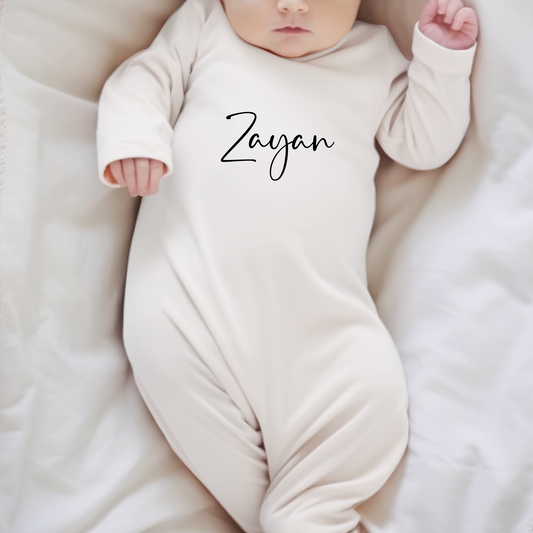 Baby Organic Sleepsuit - Personalised