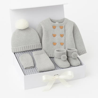 Baby Neutral Teddy Bear 6 Piece Gift Set