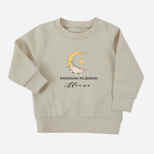Baby & Kids Sustainable Sweatshirt - Floral Moon