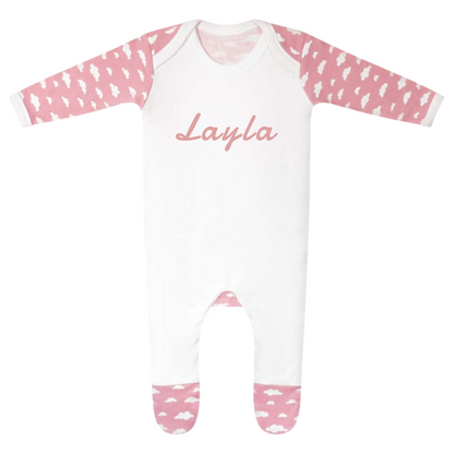 Personalised Baby Rompersuit – Cloud Print
